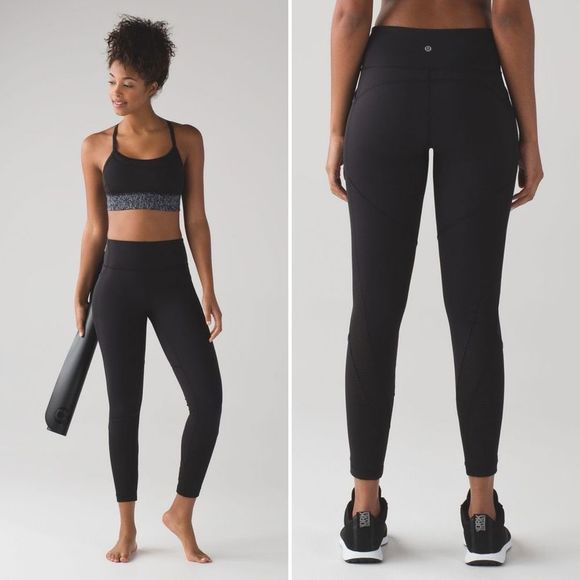 Lululemon Fit Physique Tight 2 Black Full On Luon Compression Leggings Tights - Picture 4 of 8